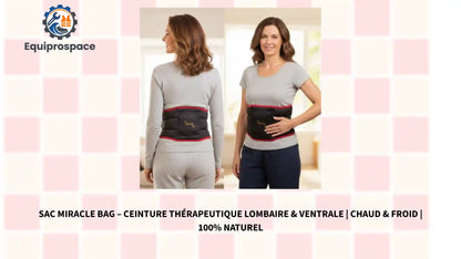 Sac Miracle Bag &ndash; Ceinture Th&eacute;rapeutique Lombaire &amp; Ventrale | Chaud &amp; Froid | 100% Naturel by@Outfy