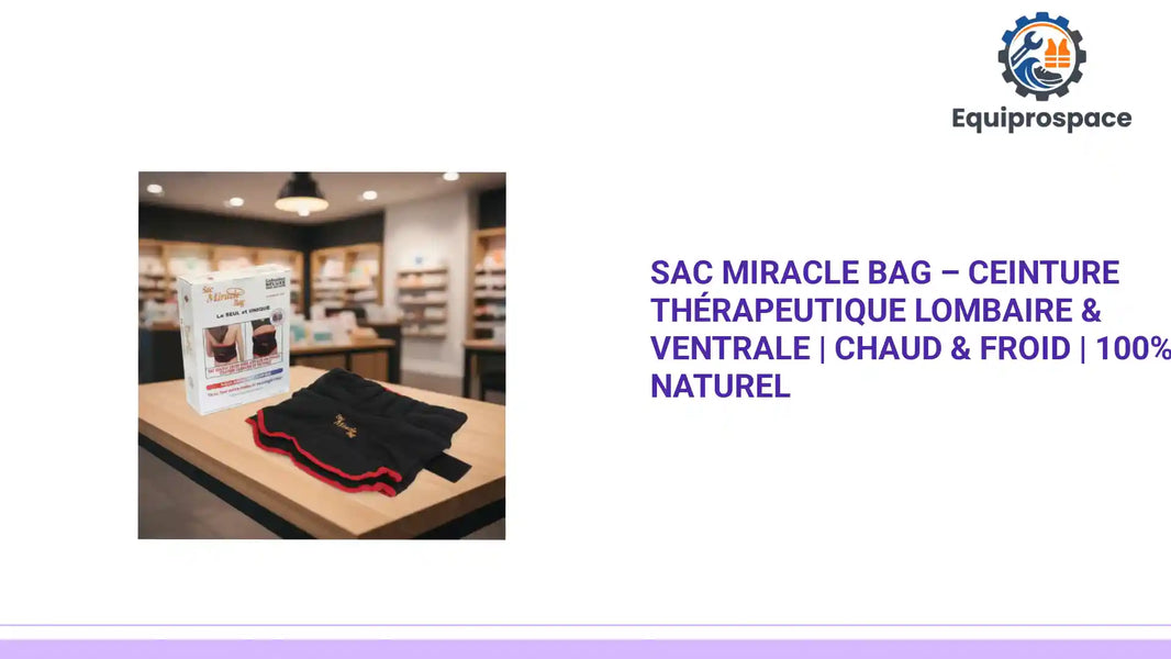 Sac Miracle Bag &ndash; Ceinture Th&eacute;rapeutique Lombaire & Ventrale | Chaud & Froid | 100% Naturel by@Outfy